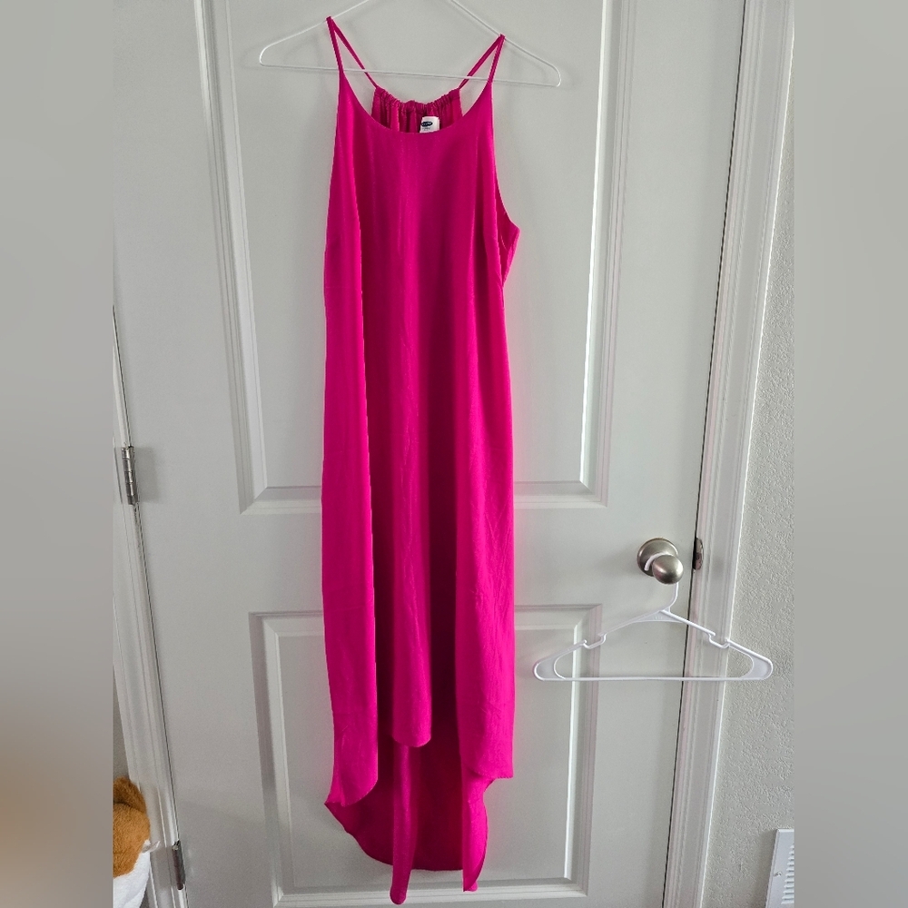 Old Navy Hi Low Pink Maxi Dress